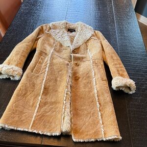 Tan Shearling Women's Coat Express size Small